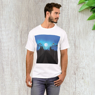 Straßen und Mond T-Shirt