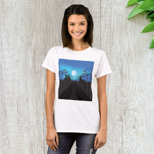 Straßen und Mond T-Shirt