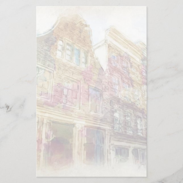 Straßen von altem Amsterdam Briefpapier (Vorderseite)