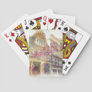 Straßen von altem Amsterdam Spielkarten