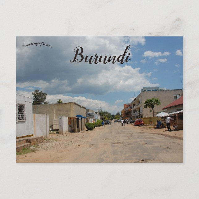 Straßen von Bujumbura Burundi Postkarte (Vorderseite)