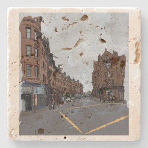 Straßen von Glasgow, Scotland Stone Untersetzer
