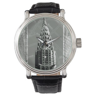 Straßen von New York mit Reich-Staats-Gebäude Armbanduhr