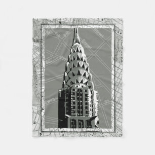 Straßen von New York mit Reich-Staats-Gebäude Fleecedecke