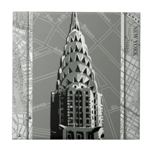 Straßen von New York mit Reich-Staats-Gebäude Fliese