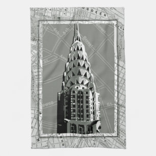 Straßen von New York mit Reich-Staats-Gebäude Küchentuch