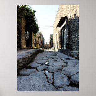 Straßen von Pompeji Poster