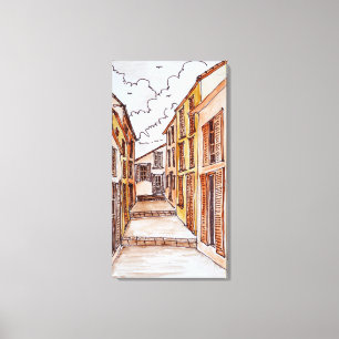 Straßen von Saint-Tropez   Französische Riviera, F Leinwanddruck