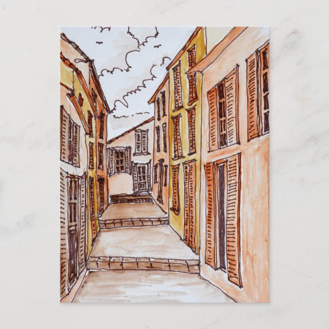 Straßen von Saint-Tropez | Französische Riviera, F Postkarte (Vorderseite)
