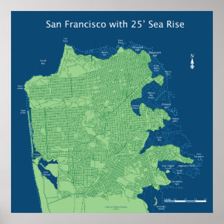 Straßen von San Francisco mit einem Anstieg des Me Poster