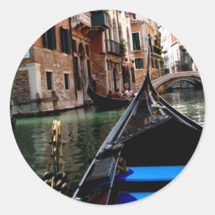 Straßen von Venedig Runder Aufkleber