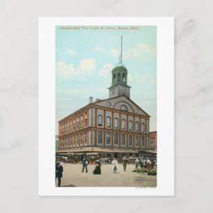 Straßenansicht der Faneuil Hall Postkarte