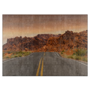 Straßenausflug Sonnenuntergang Schneidebrett