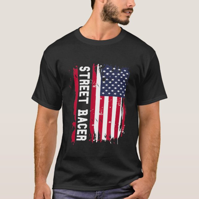 Straßenauto-Rennfahrer Und T-Shirt (Vorderseite)