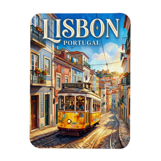 Straßenbahn 28 Portugal Magnet (Vertikal)