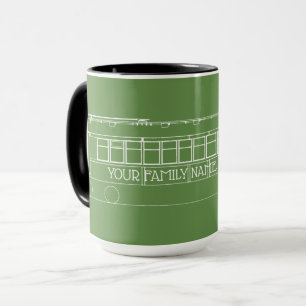 STRASSENBAHN NAME IHRE FAMILIE ODER TEXT ZUG BUS V TASSE