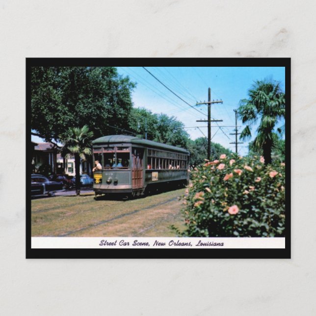 Straßenbahn, New Orleans Vintag Postkarte (Vorderseite)