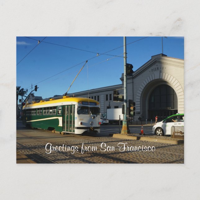 Straßenbahn, Pier 1 Postkarte (Vorderseite)