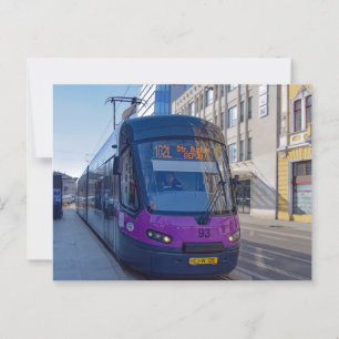 Straßenbahn - Rumänien - Bahnübergang Postkarte