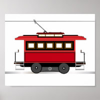 Straßenbahn-Trolley Straßenbahn Kinder Décor Print