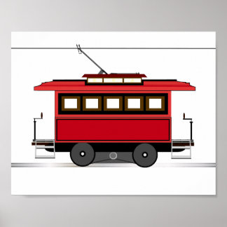 Straßenbahn-Trolley Straßenbahn Kinder Décor Print Poster