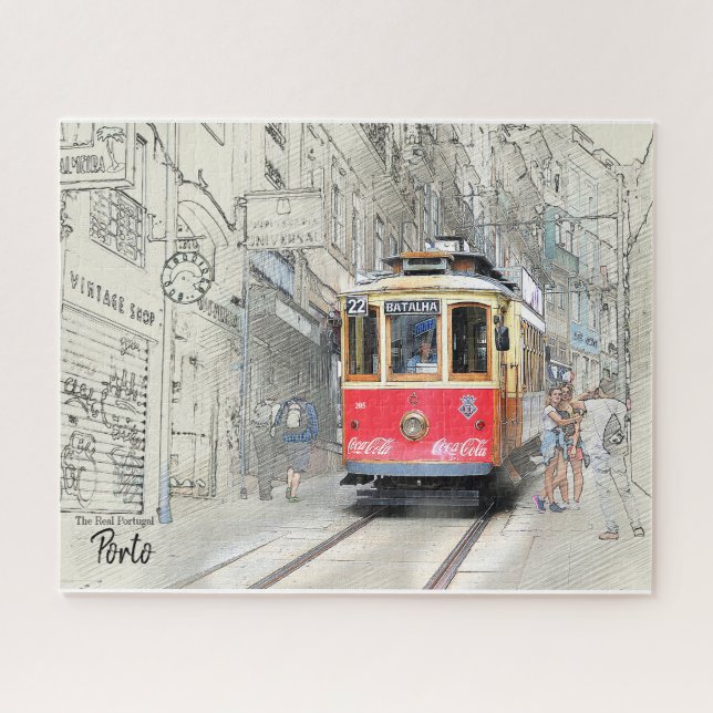 Straßenbahnen in Porto Portugal (Horizontal)