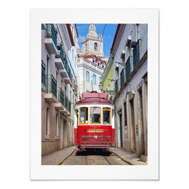 Straßenbahnlinie Lissabon - Portugal Poster (Vorne)