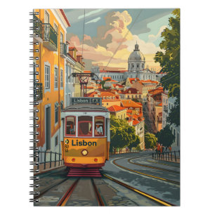 Straßenbahnlinien von Lissabon: Skyline der Stadt Notizblock