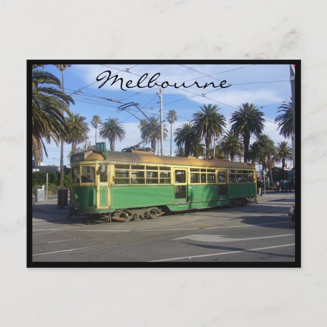 Straßenbahnmelbourne Postkarte (Vorderseite)