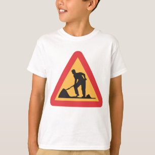 Straßenbauarbeiten vor Schilderbauzone - Warnung T-Shirt
