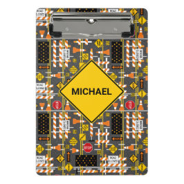 Straßenbauzeichen Mini Klemmbrett