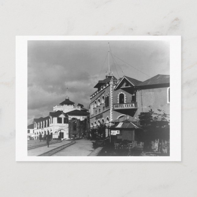 Straßenbild in Mombassa Kenya Fotograf Postkarte (Vorderseite)