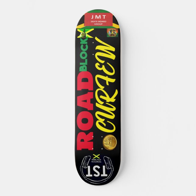 STRASSENBLOCK-KURFE 8 1/4" Skateboarddecke Skateboard (Vorderseite)