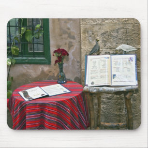 Straßencafé, Chania, Kreta, Griechenland Mousepad
