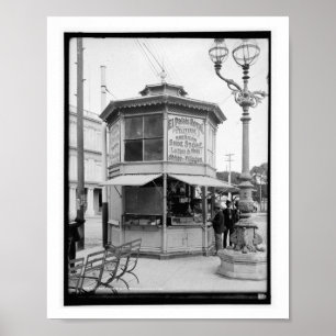 Straßeneckenhändler, Havanna, Kuba Vintage Poster