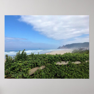 Straßenende, Lincoln City, Oregon Poster