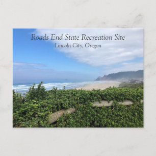 Straßenende, Lincoln City, Oregon Postkarte