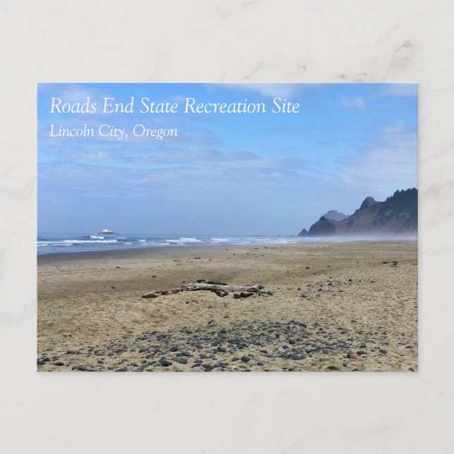 Straßenende, Lincoln City, Oregon Postkarte (Vorderseite)
