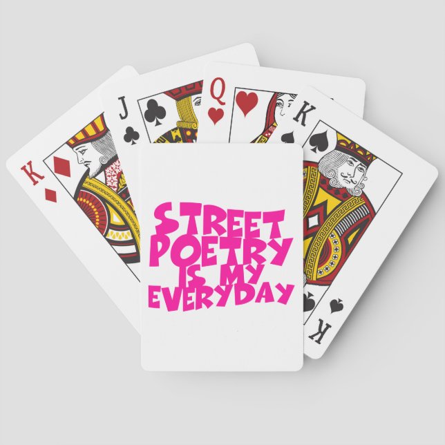 Straßengedichte ist mein Alltag Spielkarten (Rückseite)