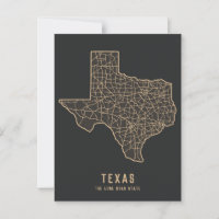 Straßenkarte für den US-Staat in Texas - der Staat