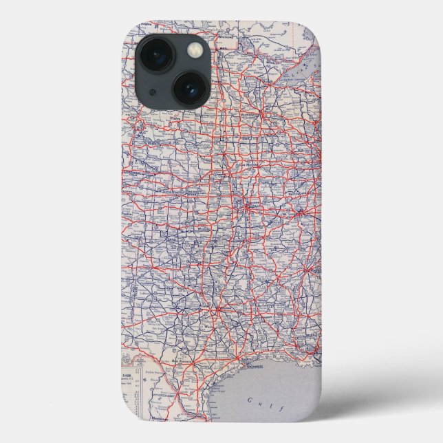 Straßenkarte Vereinigte Staaten Case-Mate iPhone Hülle (Rückseite)