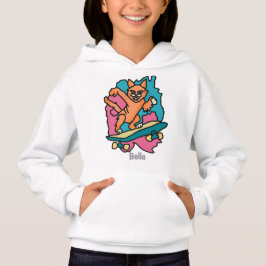 Straßenkatze auf Skateboard | Funny Hoodie