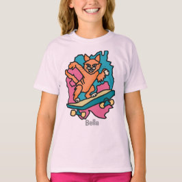 Straßenkatze auf Skateboard | Funny T-Shirt
