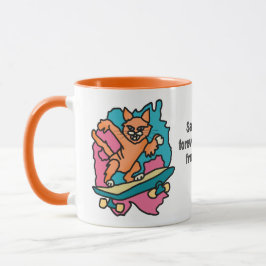 Straßenkatze auf Skateboard | Funny Tasse