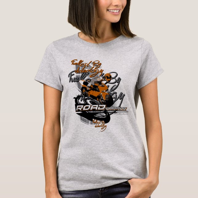 Straßenkrieger, angeregt durch Ideologie, Motorrad T-Shirt (Vorderseite)