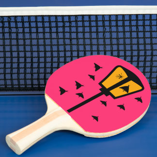 Straßenlaterne und Motten Ping Pong Schläger Tischtennis Schläger