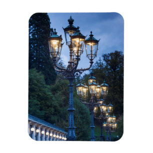 Straßenlaternen bei Nacht, Deutschland Magnet
