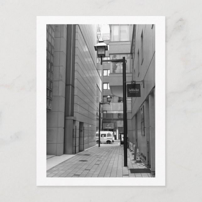 Straßenlaternen in Tokio: Ginza Postkarte (Vorderseite)