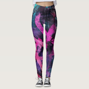 Straßenmural mit geschichteten Tropfen und urbaner Leggings