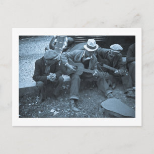 Straßenmusiker, Maynardville, Tennessee, 1935 Postkarte